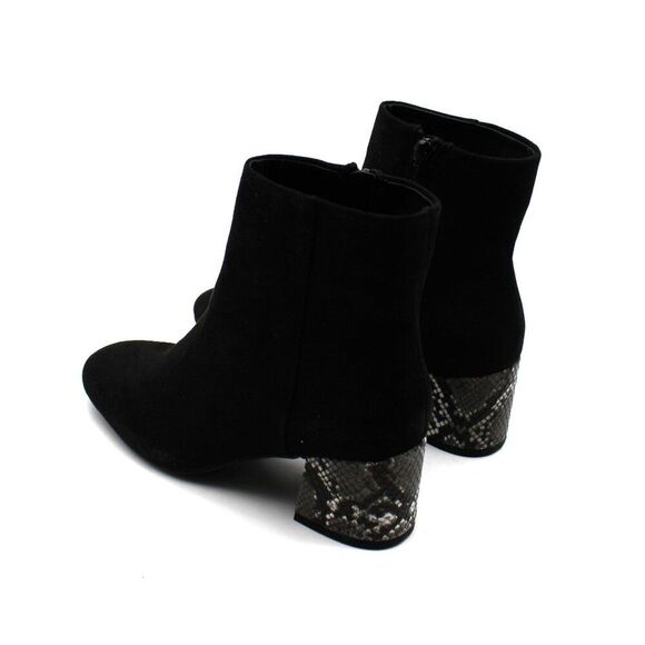 Sugar Womens Microsuede Snake Print Ankle Boots - Picture 6 of 7